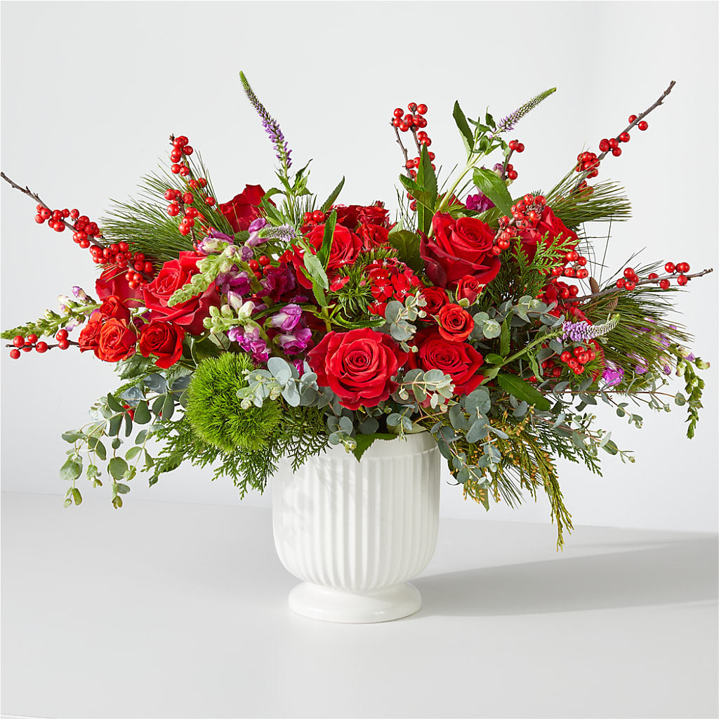 Big Red Bow Bouquet – Realm Of Blooms, Carnegie PA