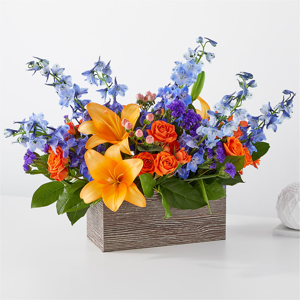 Radiant Citrus Box Bouquet – Realm Of Blooms, Carnegie PA