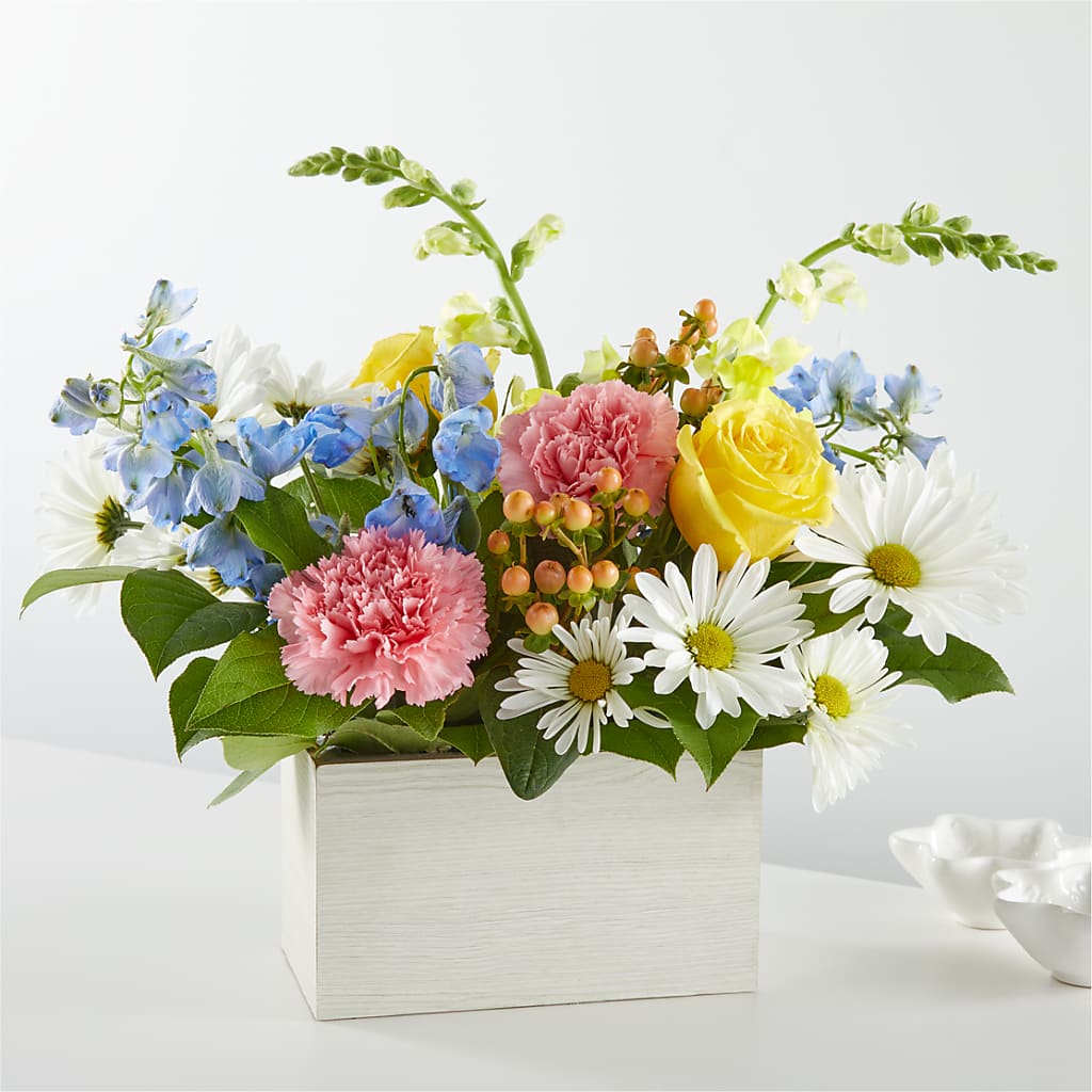 Sun Salutation Box Bouquet – Realm Of Blooms, Carnegie PA