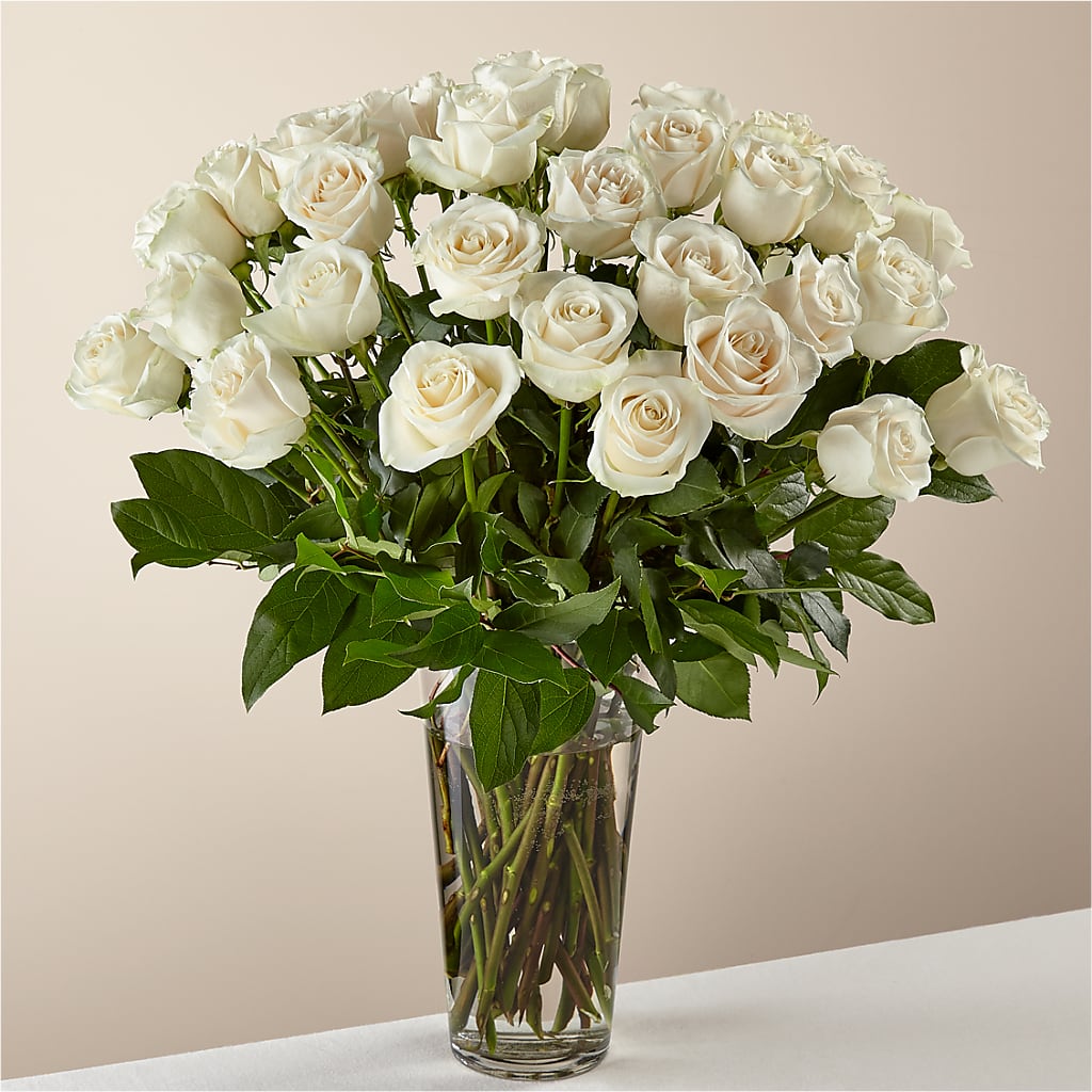 Long Stem White Rose Bouquet – Realm Of Blooms, Carnegie PA