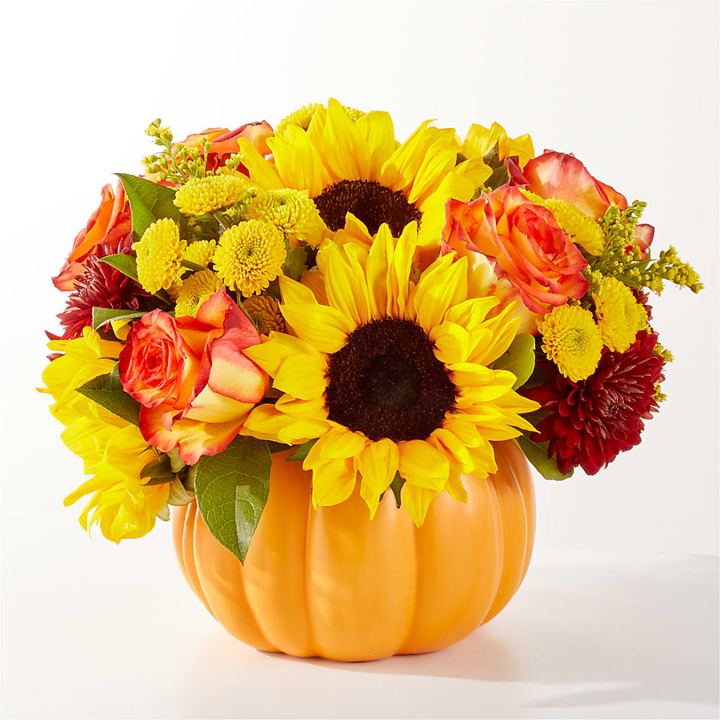 Golden Gourd Pumpkin Bouquet – Realm Of Blooms, Carnegie PA