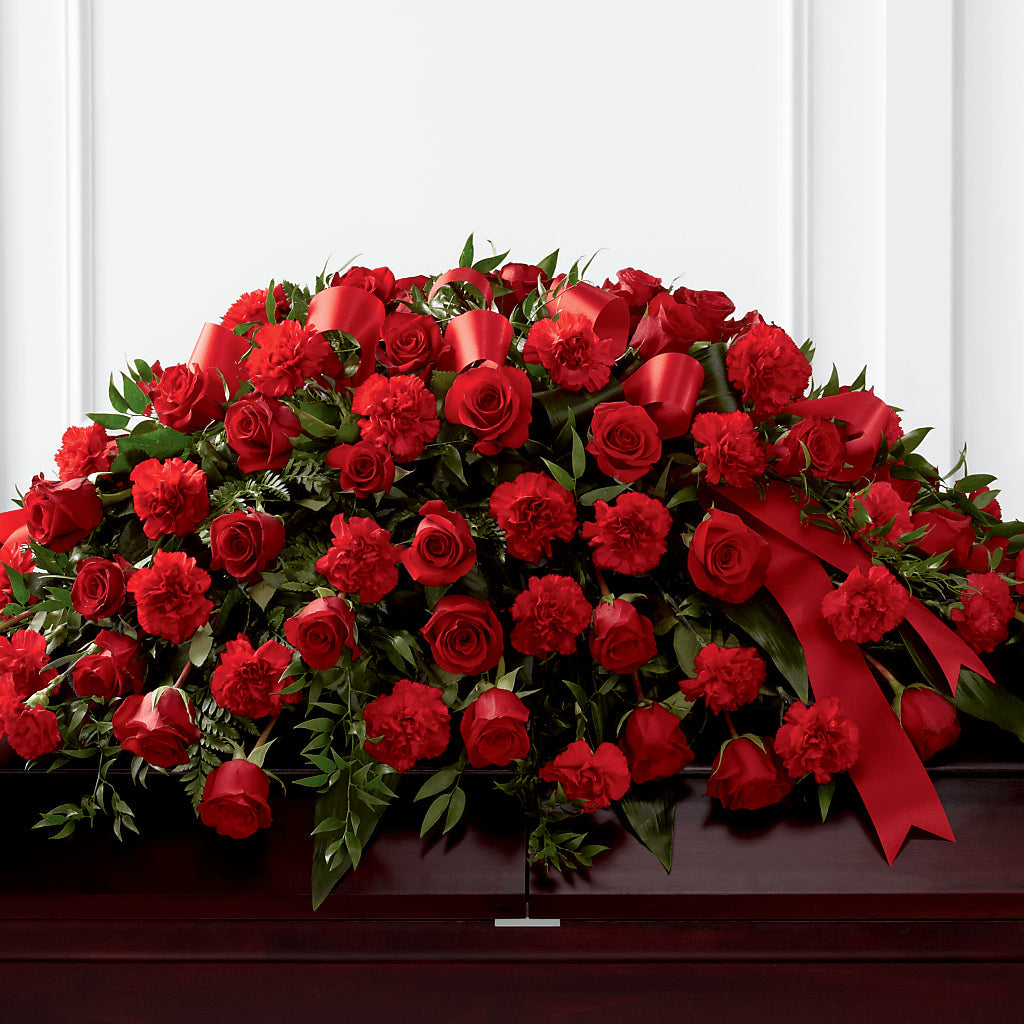 Tribute of Life Casket Spray – Realm Of Blooms, Carnegie PA
