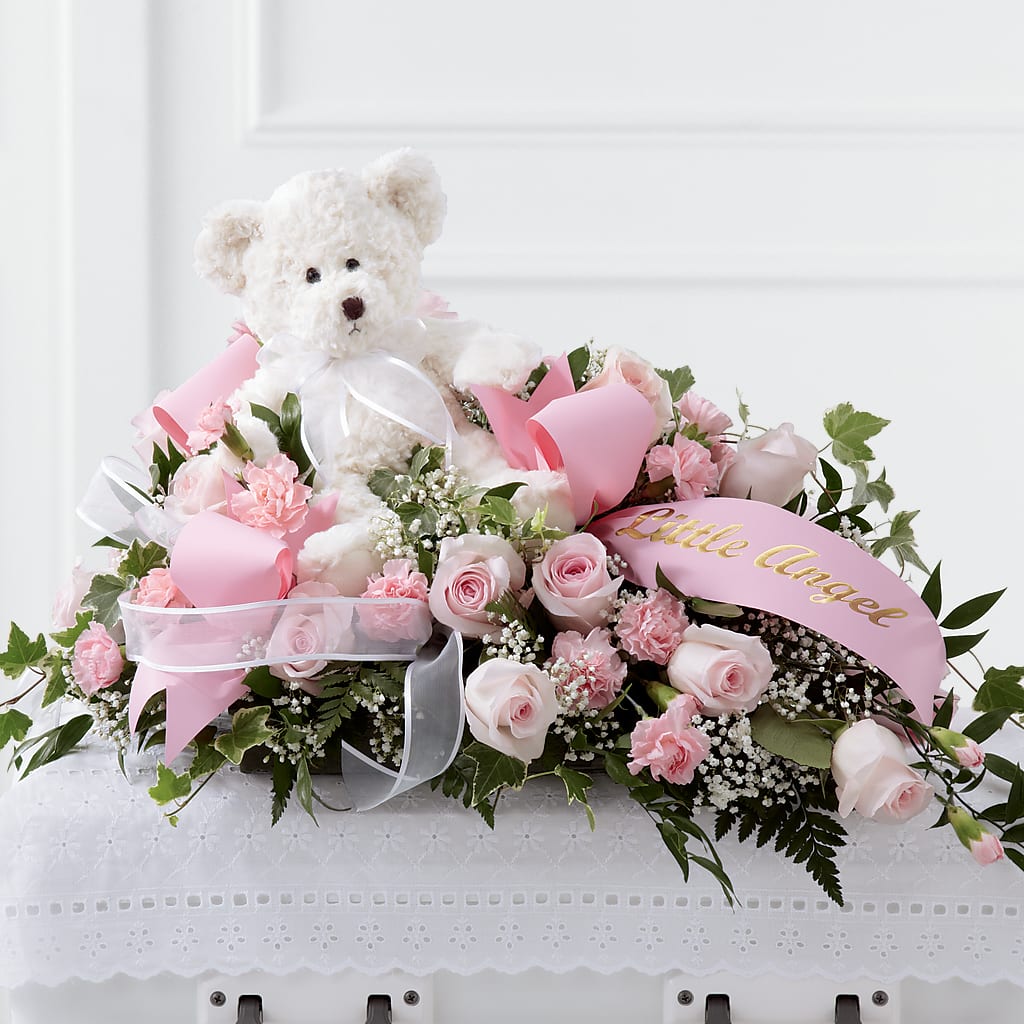 Touch of Sympathy Casket Spray – Realm Of Blooms, Carnegie PA