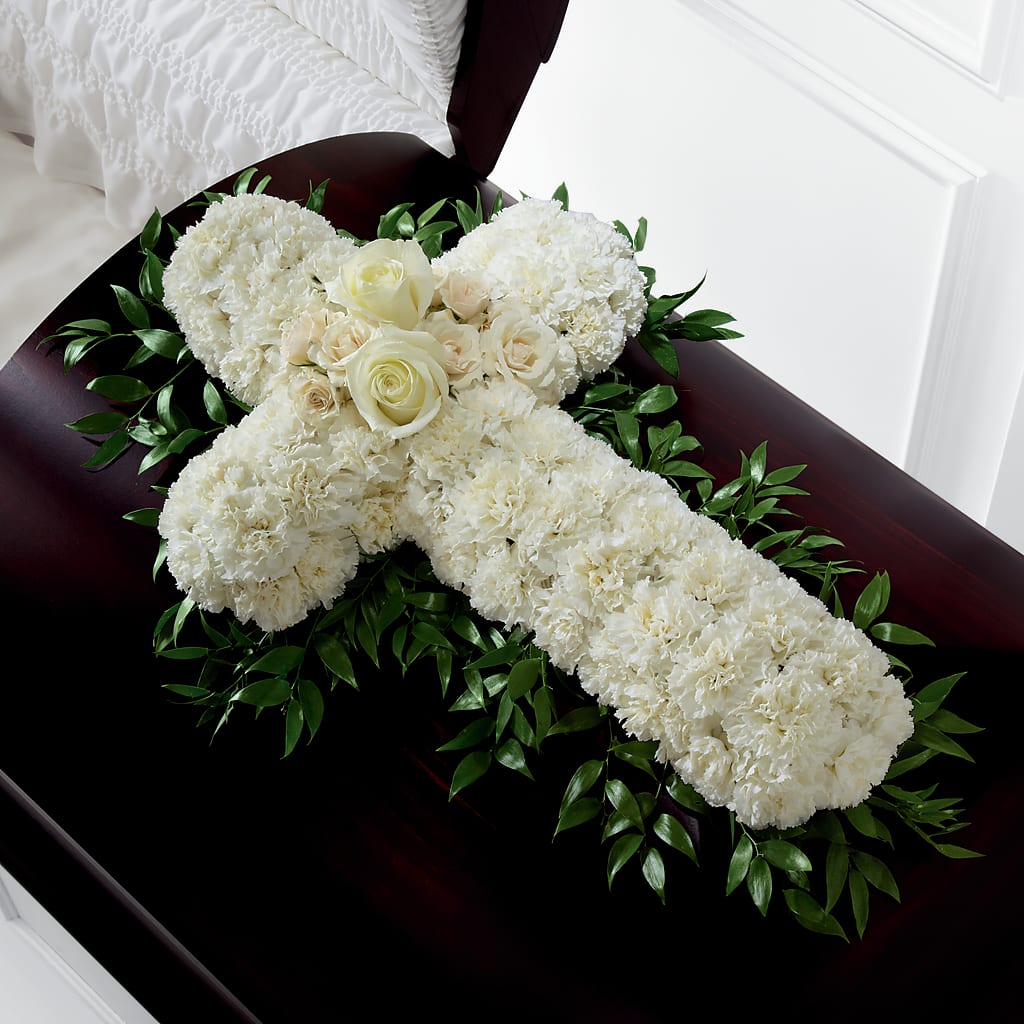 Peaceful Memories Casket Spray (Standard) – Realm Of Blooms, Carnegie PA