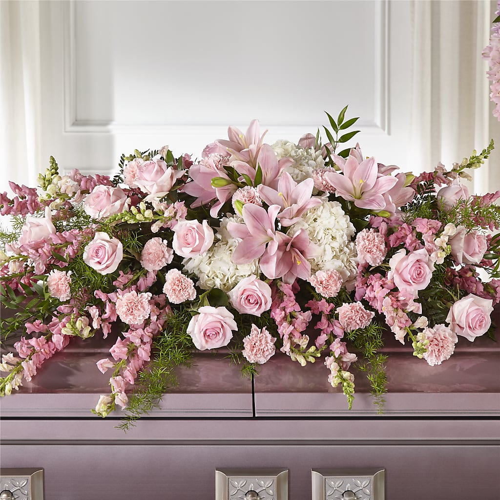 Life & Remembrance Casket Spray – Realm Of Blooms, Carnegie PA