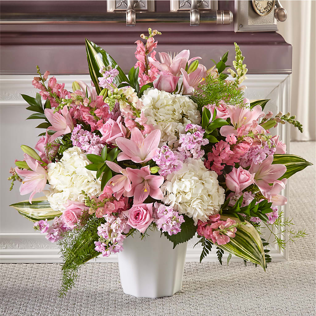 Simply Serene Floor Basket – Realm Of Blooms, Carnegie PA