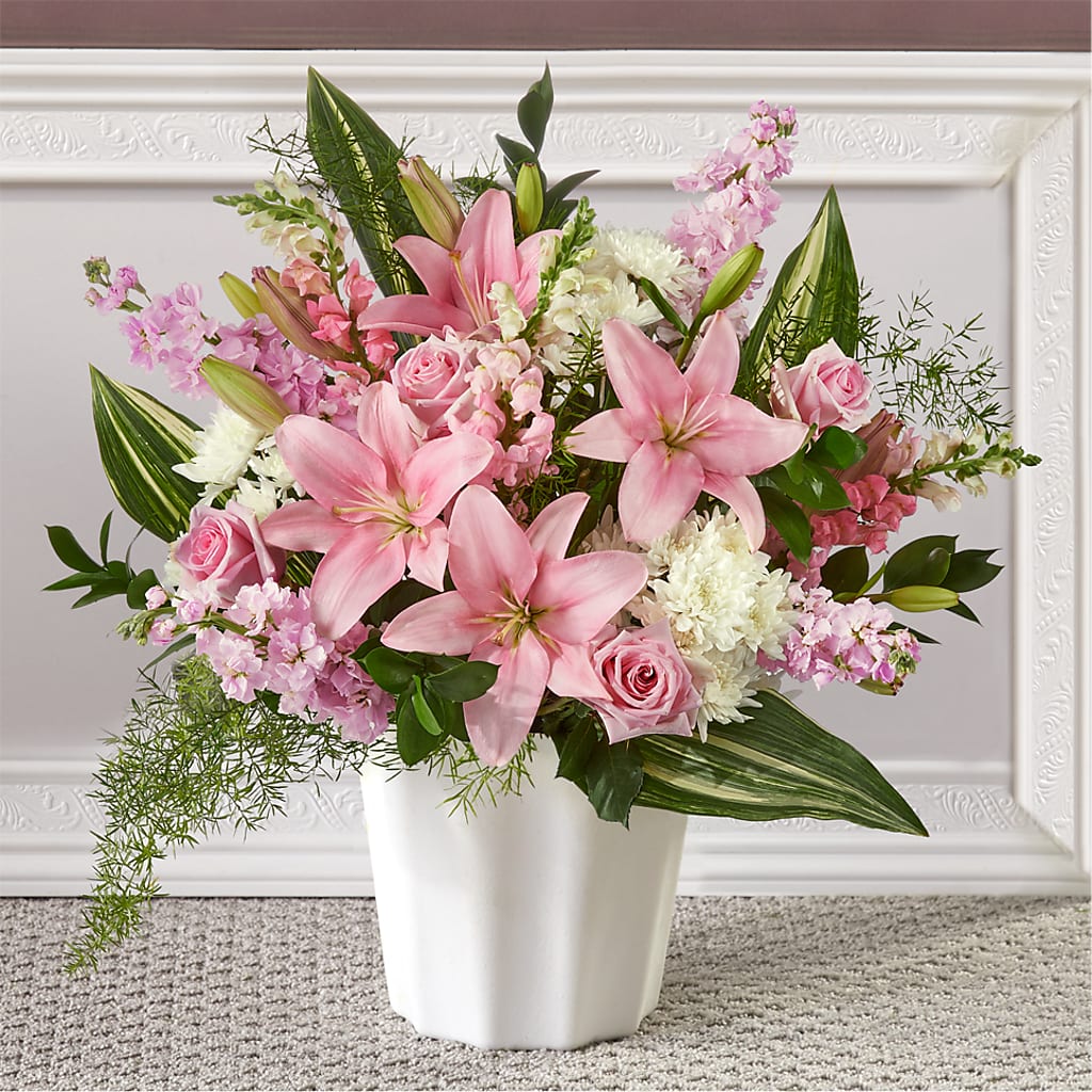 Simply Serene Floor Basket – Realm Of Blooms, Carnegie PA