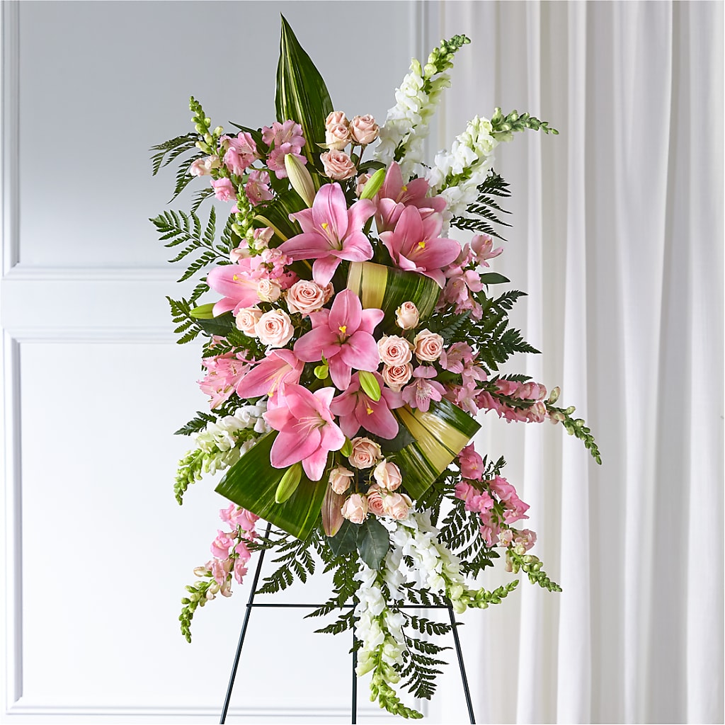 Elegant Embrace Standing Spray – Realm Of Blooms, Carnegie PA