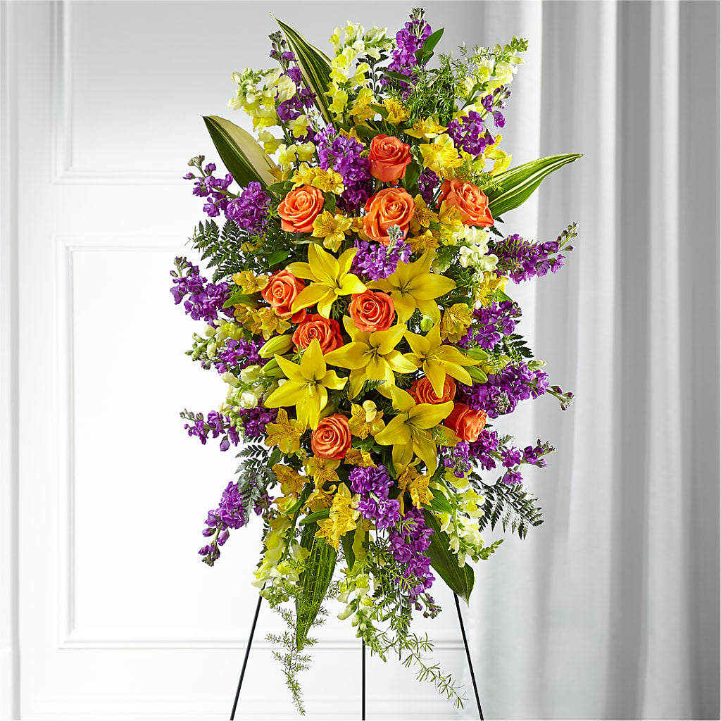 Thoughtful Prayers Standing Spray – Realm Of Blooms, Carnegie PA