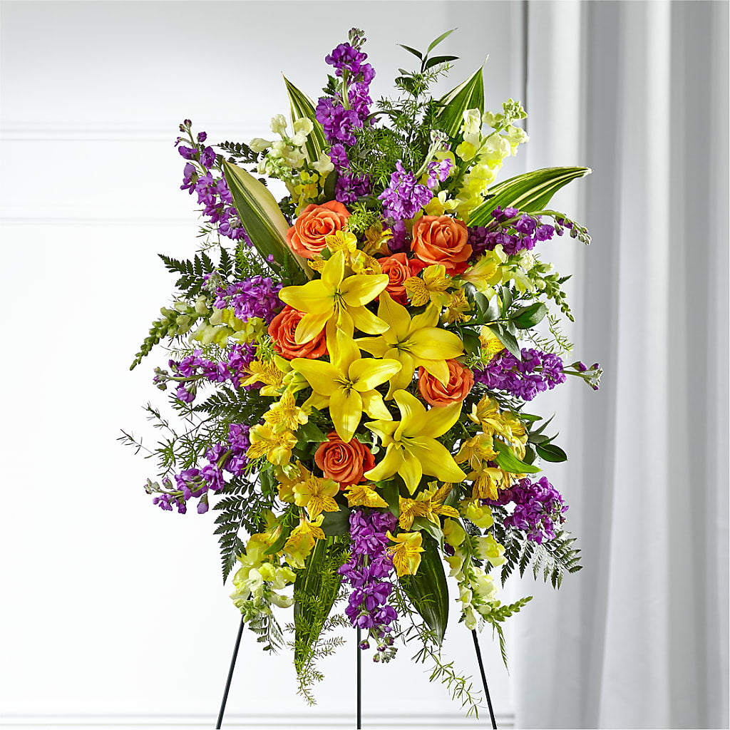 Thoughtful Prayers Standing Spray – Realm Of Blooms, Carnegie PA