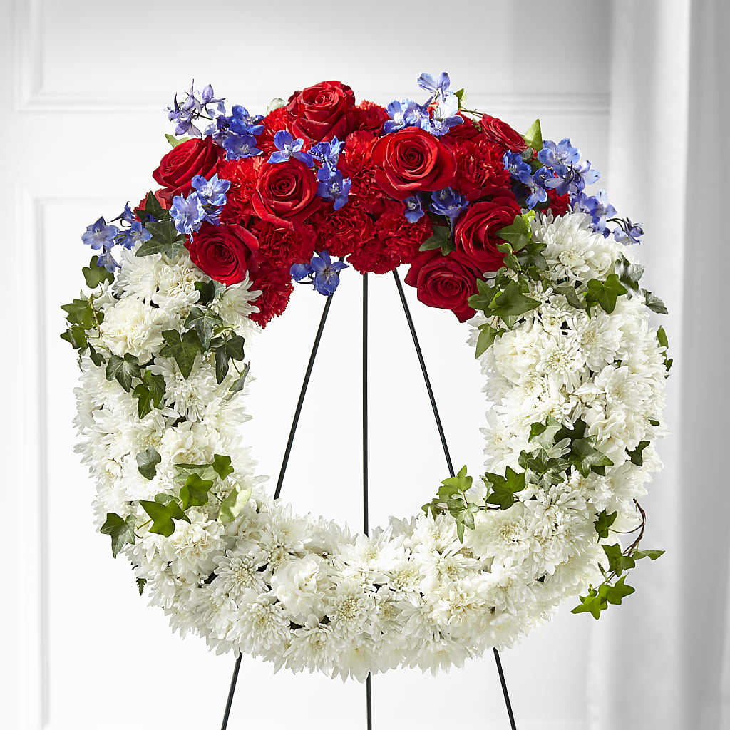 Patriotic Passion Wreath – Realm Of Blooms, Carnegie PA
