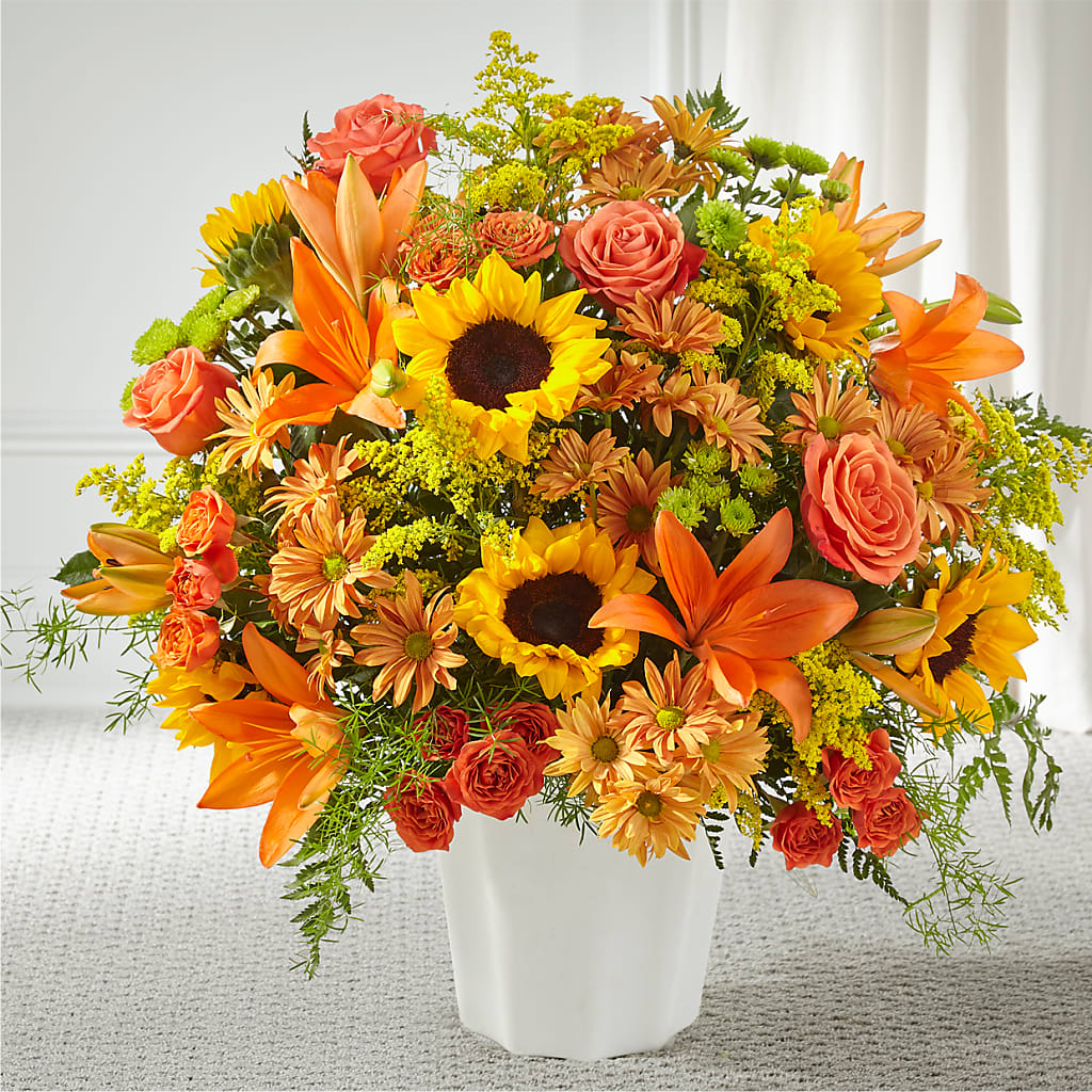 Harvest Thoughts Floor Basket – Realm Of Blooms, Carnegie PA