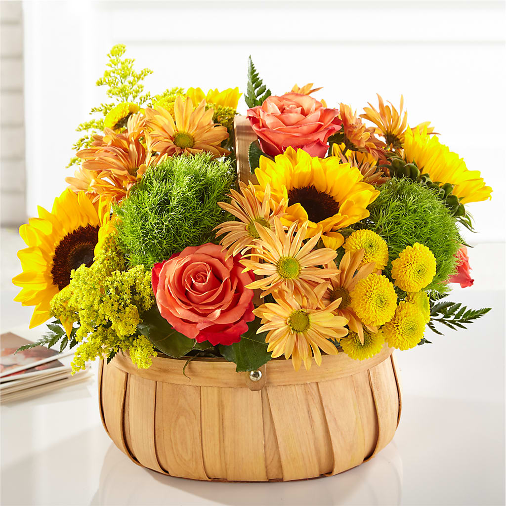 Harvest Sunflower Basket – Realm Of Blooms, Carnegie PA