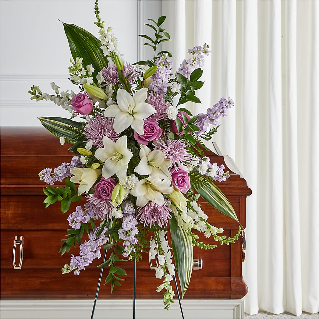 Grateful Hearts Standing Spray – Realm Of Blooms, Carnegie PA
