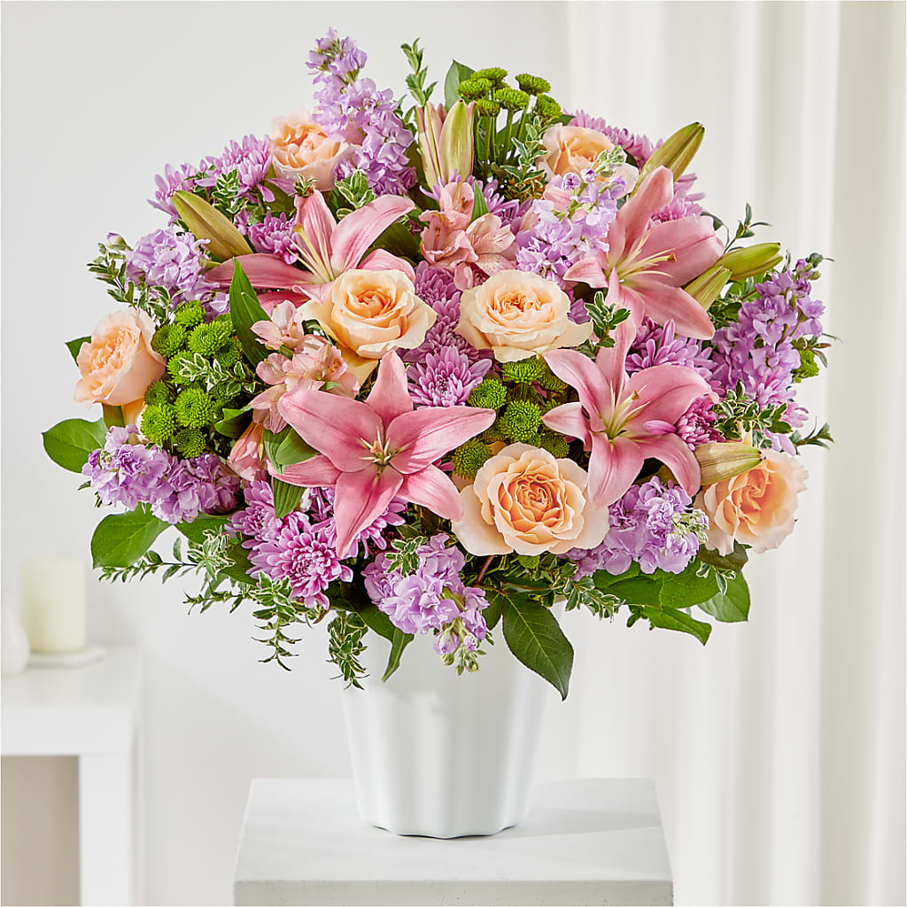 Supportive Embrace Tabletop Basket – Realm Of Blooms, Carnegie PA