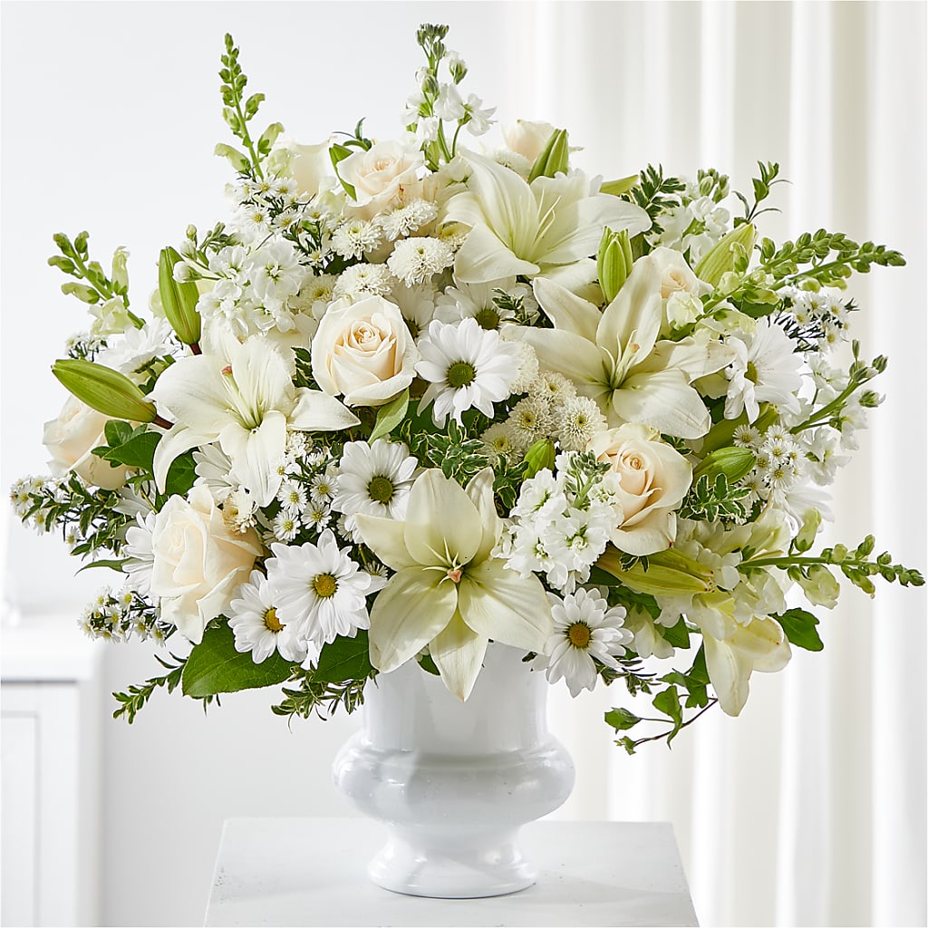 Uplifting Urn Arrangement – Realm Of Blooms, Carnegie PA