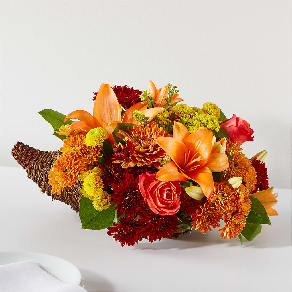 Bouquet of Blessings Cornucopia – Realm Of Blooms, Carnegie PA