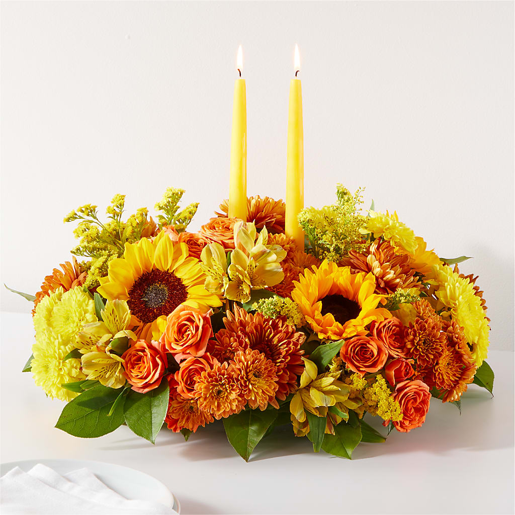 Autumn Harmony Centerpiece – Realm Of Blooms, Carnegie PA