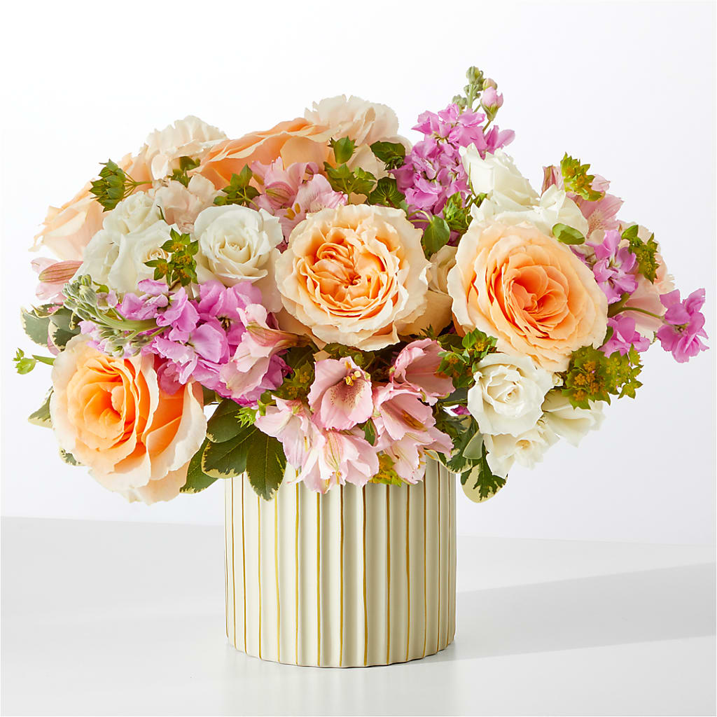 Paradise Bouquet with Ivory Vase – Realm Of Blooms, Carnegie PA
