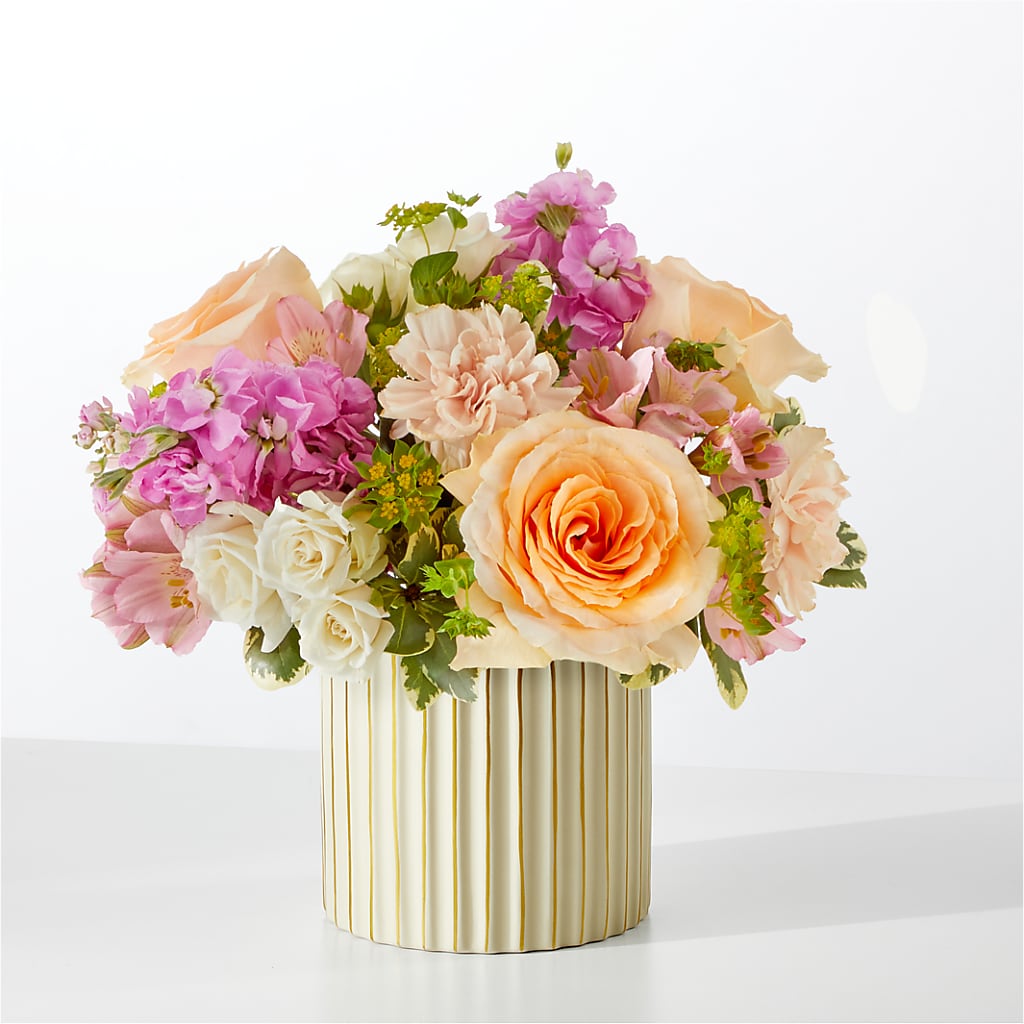 Paradise Bouquet with Ivory Vase – Realm Of Blooms, Carnegie PA