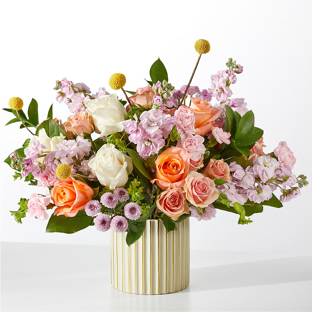 French Market Bouquet with Ivory Vase – Realm Of Blooms, Carnegie PA