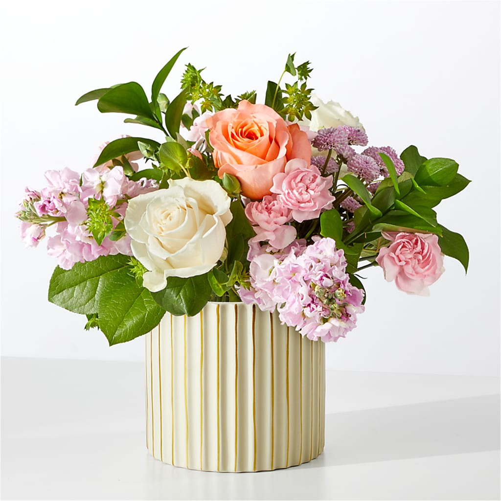 French Market Bouquet with Ivory Vase – Realm Of Blooms, Carnegie PA