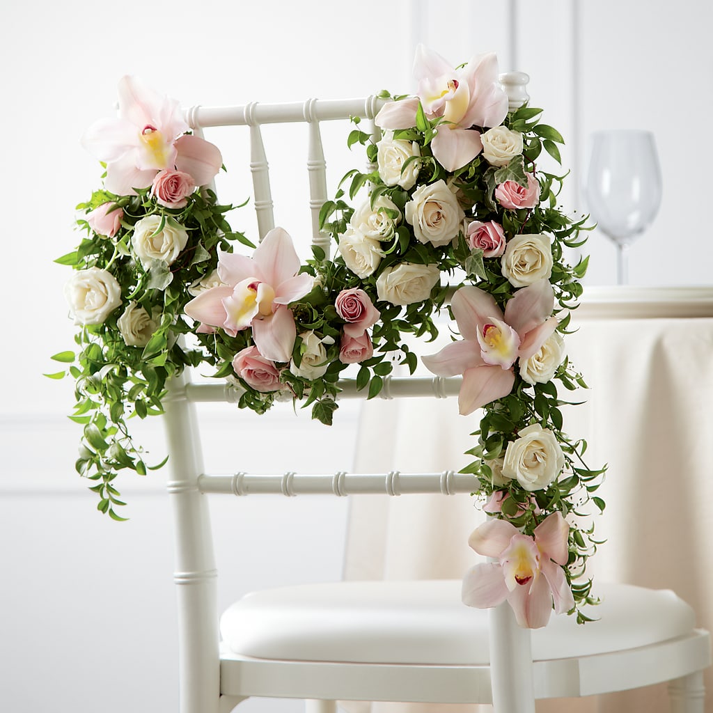 Orchid Rose Chair Décor – Realm Of Blooms, Carnegie PA
