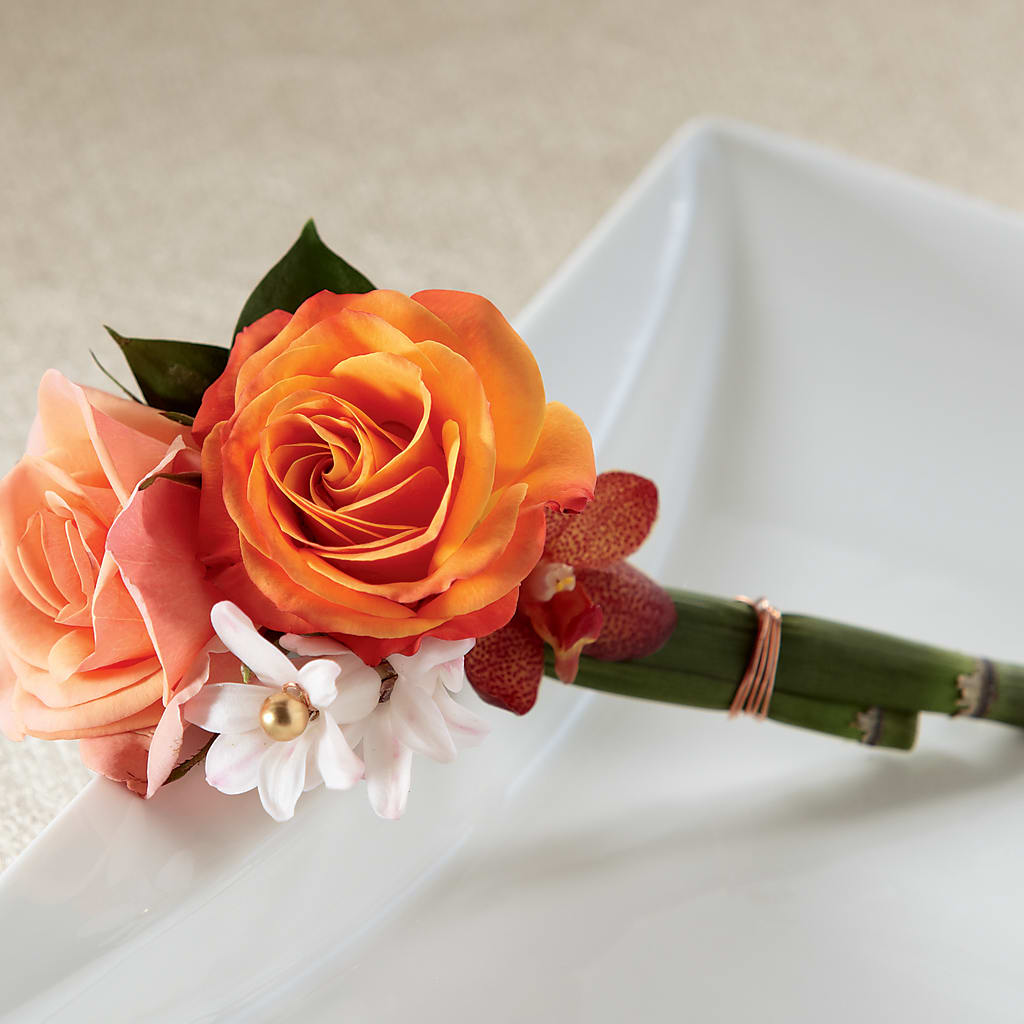 Sunset Dream Boutonniere – Realm Of Blooms, Carnegie PA