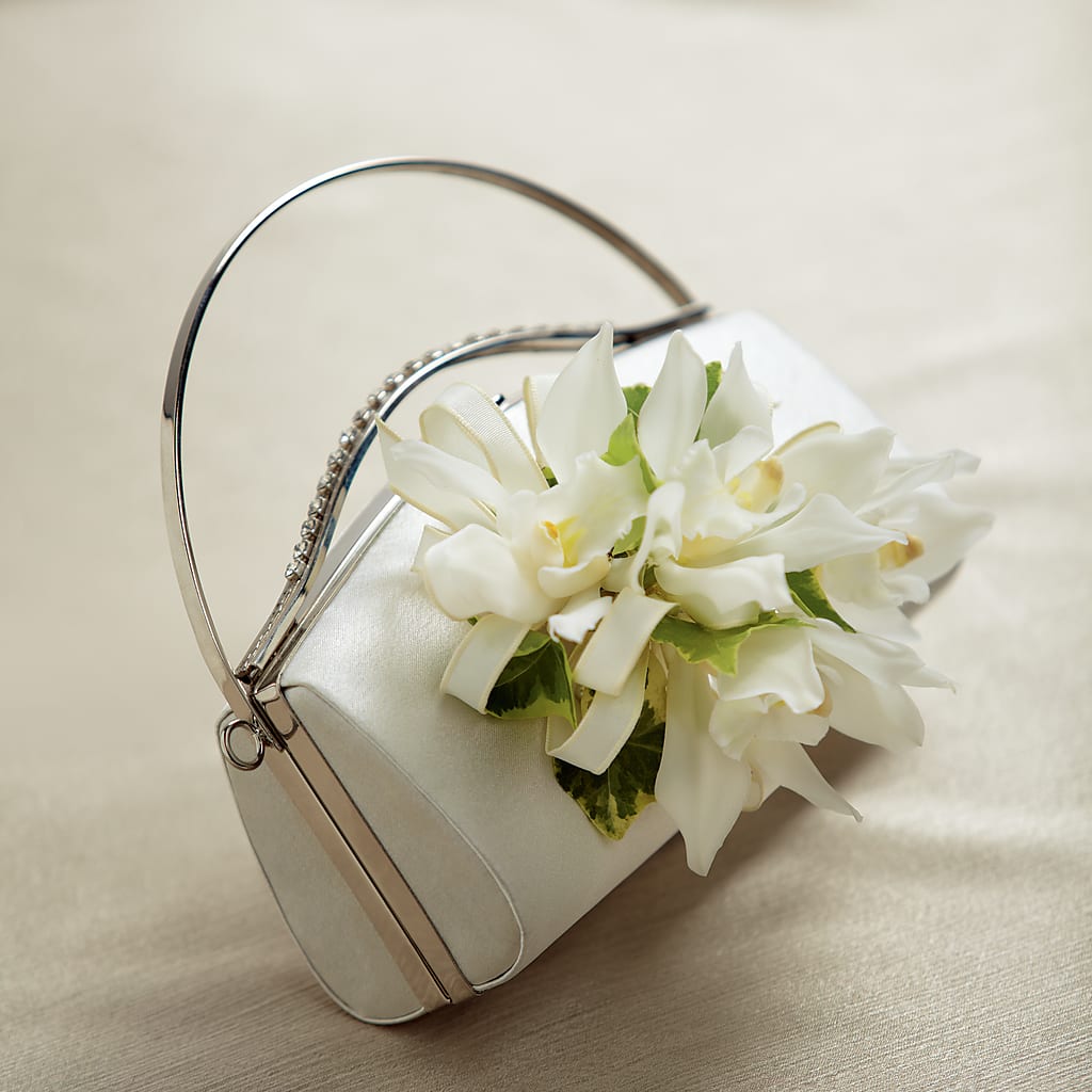 White Purse Decor – Realm Of Blooms, Carnegie PA