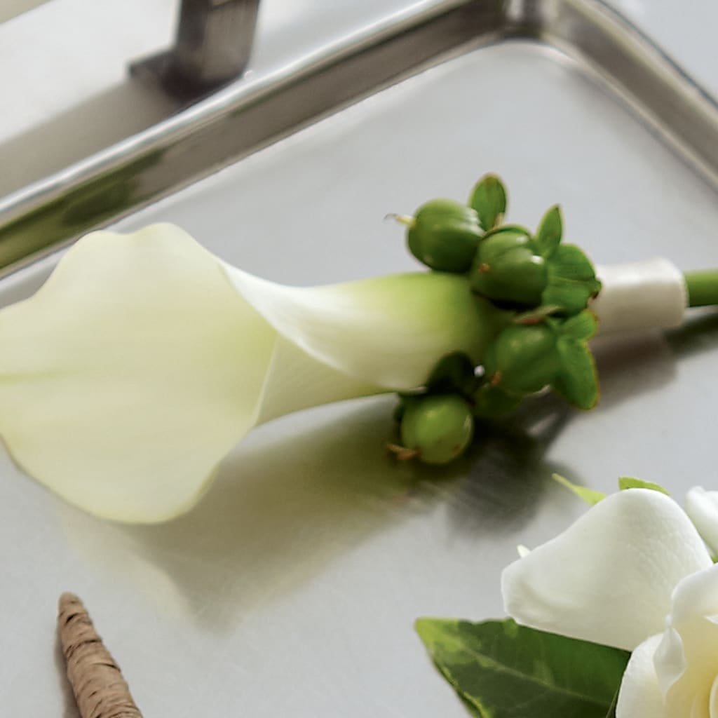 White Calla Boutonniere – Realm Of Blooms, Carnegie PA