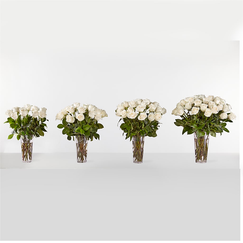 Long Stem White Rose Bouquet –  Realm Of Blooms, Carnegie PA