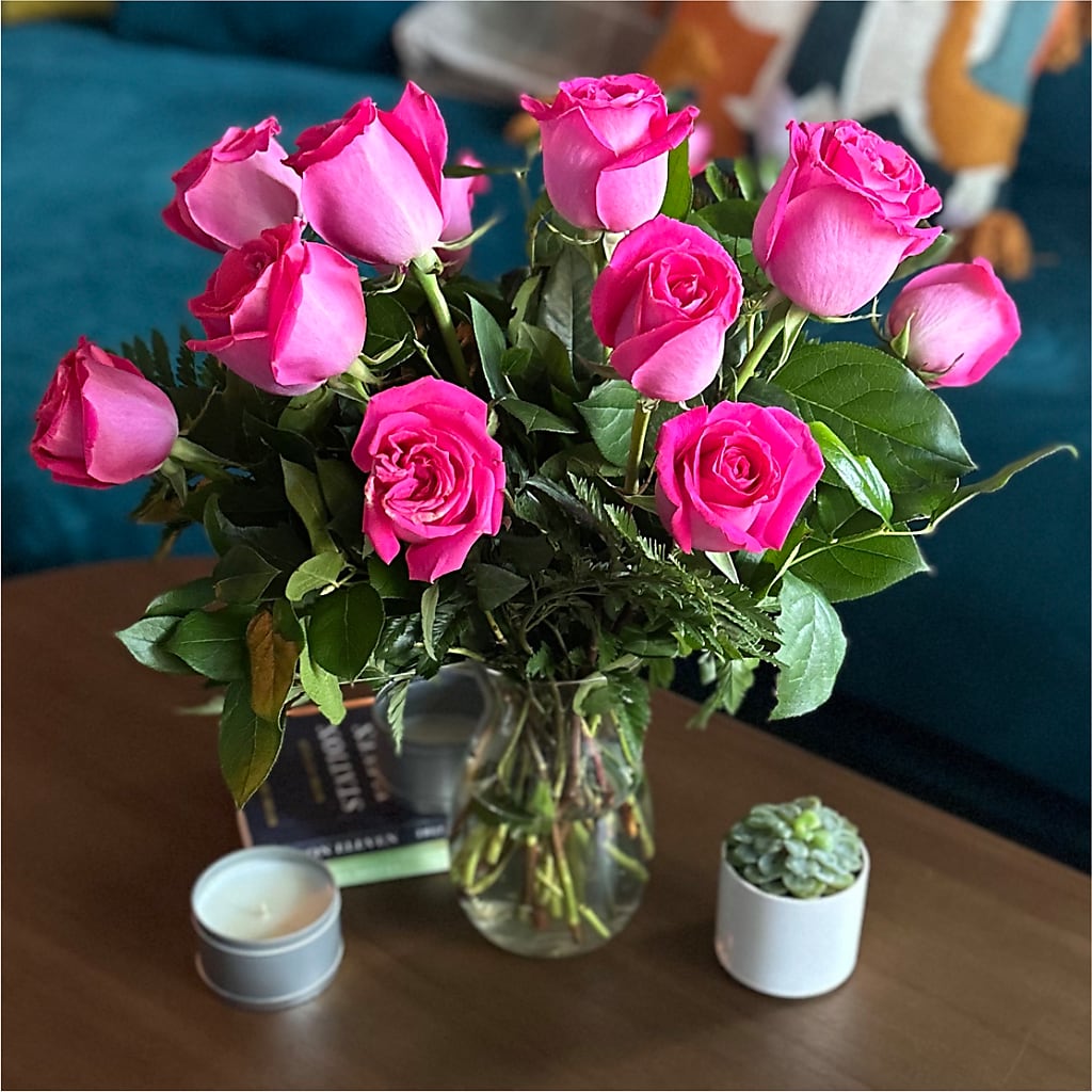Long Stem Pink Rose Bouquet –  Realm Of Blooms, Carnegie PA
