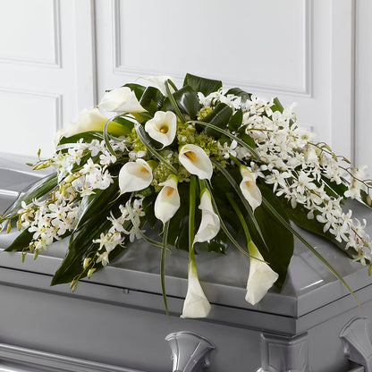 Angel Wings Casket Spray –  Realm Of Blooms, Carnegie PA