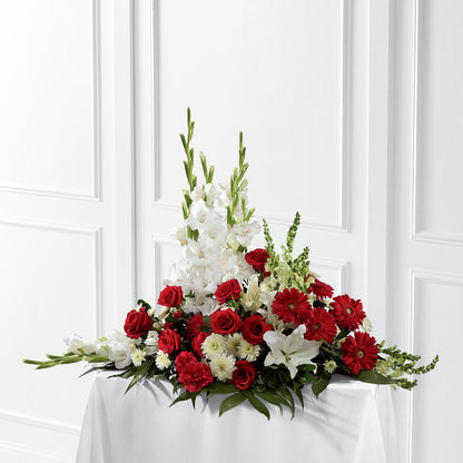 Crimson & White Arrangement –  Realm Of Blooms, Carnegie PA