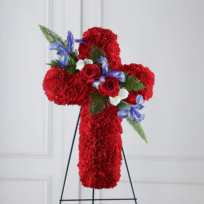 Faithful Hero Floral Cross –  Realm Of Blooms, Carnegie PA