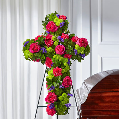Tribute Rose Floral Cross –  Realm Of Blooms, Carnegie PA