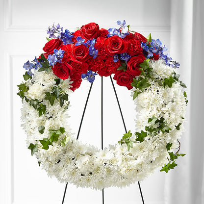 Patriotic Passion Wreath –  Realm Of Blooms, Carnegie PA