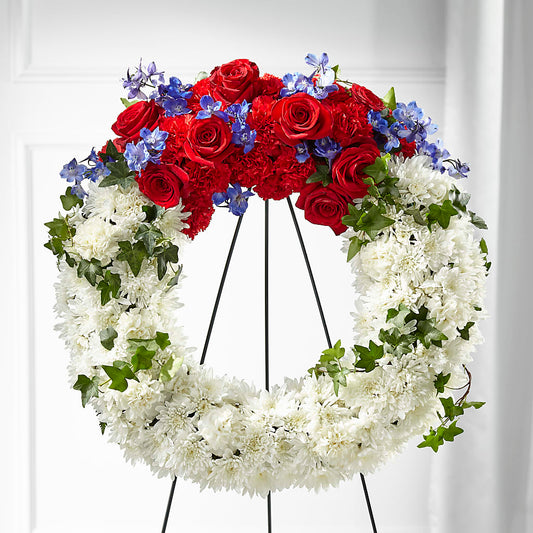 Patriotic Passion Wreath –  Realm Of Blooms, Carnegie PA