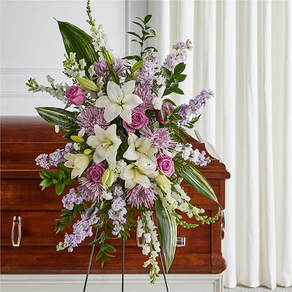 Grateful Hearts Standing Spray –  Realm Of Blooms, Carnegie PA