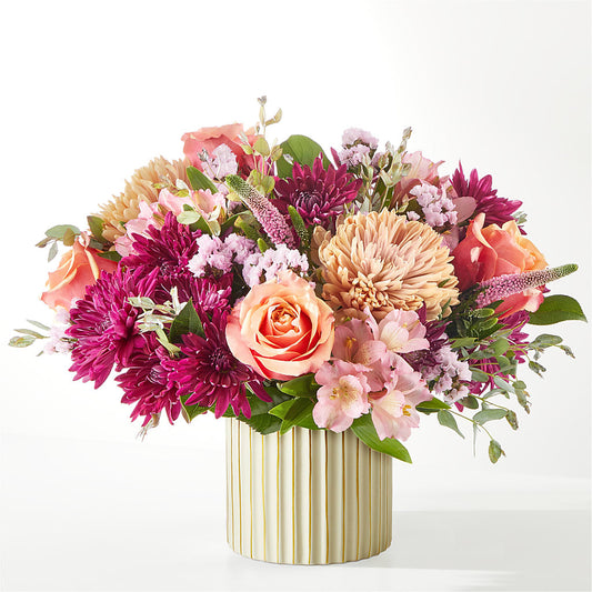 Berry Cobbler Bouquet with Ivory Vase –  Realm Of Blooms, Carnegie PA
