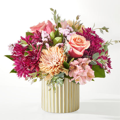 Berry Cobbler Bouquet with Ivory Vase –  Realm Of Blooms, Carnegie PA