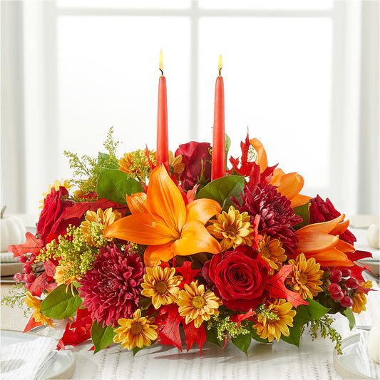 Autumn's Embrace Centerpiece –  Realm Of Blooms, Carnegie PA