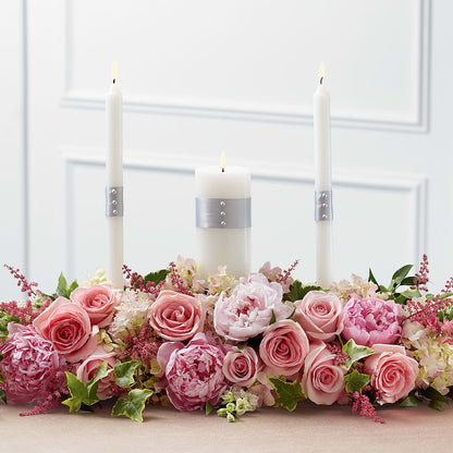 Worldwide Romance Unity Candle Arrangement –  Realm Of Blooms, Carnegie PA